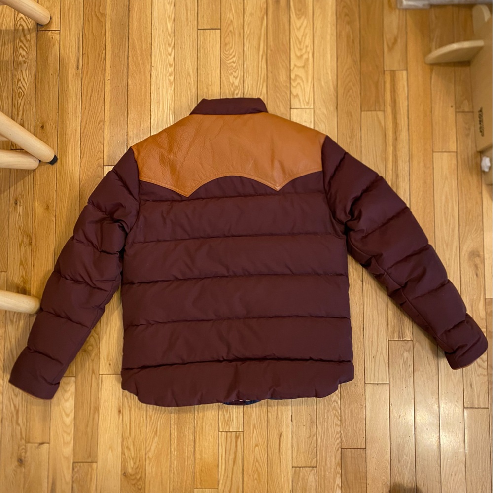 Penfield Down Jacket Maroon with Leather Yoke Men’s Medium very warm! Excellent! - Picture 2 of 9